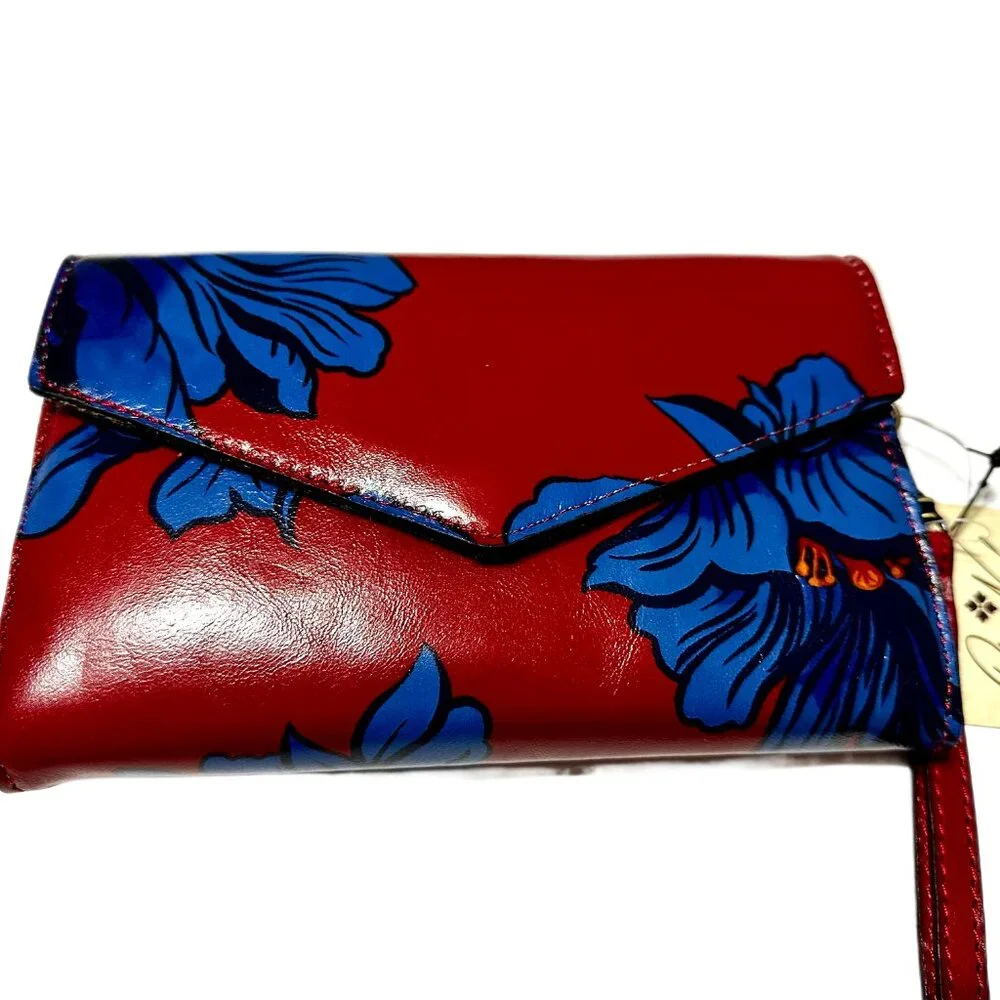 NWT Patricia Nash Kaisa Grecian Rose Leather Wristlet Wallet clutch - Picture 9 of 13